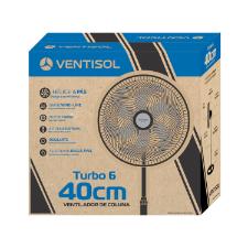Ventilador Osc Coluna Turbo 6P 40cm Bronze 127v Premium + Brinde