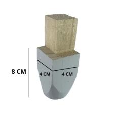 P� para guarda-roupas de madeira Branco com 8 p�s e paraf