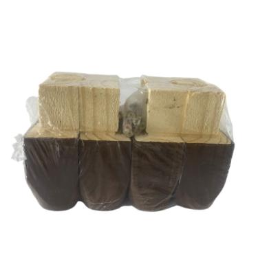 P� para guarda-roupas de madeira Tabaco com 8 p�s e paraf