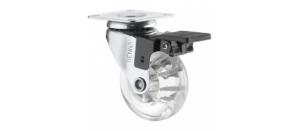 Rodizio Transparente Com Freio 50mm