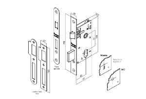 Fechadura Espelho Oxidado WC - Haga