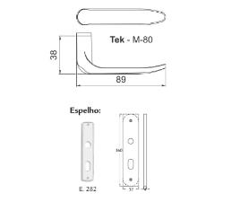 Fechadura Espelho Cromado Externo  - Haga