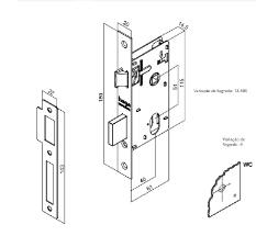 Fechadura Brava Roseta Redonda Banheiro Antique - Haga