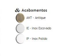 Fechadura Brava Roseta Redonda Banheiro Antique - Haga