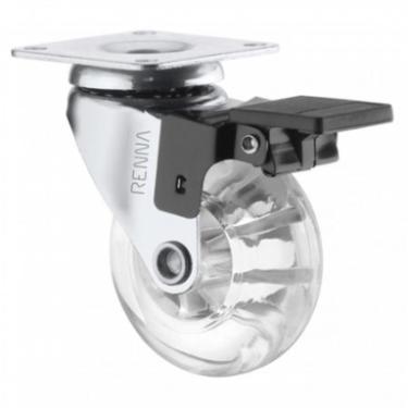 Rodizio Transparente Com Freio 35mm