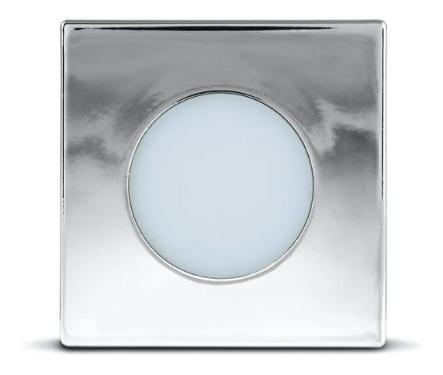 Luminaria Led Point Quadrado 1,5w Cromado Fria