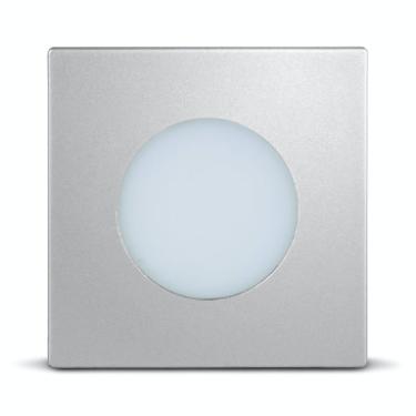 Lumin�ria Led Point Quadrado 1,5w Alum�nio Quente
