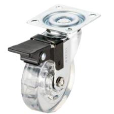 Rodizio Refor�ado Transparente Com Freio 50mm