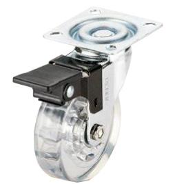 Rodizio Refor�ado Transparente Com Freio 50mm