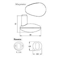 Fechadura Roseta Redonda Cromado WC - Hagar