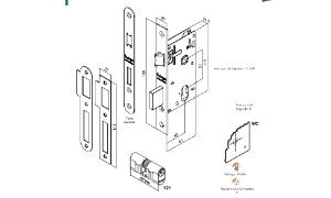Fechadura Roseta Quadrada Cromado WC - Haga