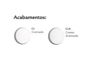 Fechadura Roseta Quadrada Cromada WC - Haga