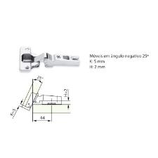 Dobradi�a 25 Graus Angulo Negativo - FGVTN