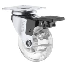 Rodizio Transparente Com Freio 100mm