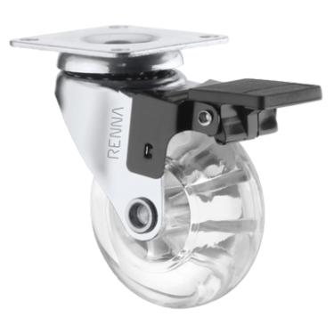 Rodizio Transparente Com Freio 100mm