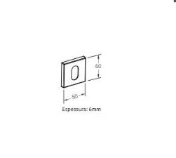 Fechadura Roseta Quadrada Externo Cromado - 3F