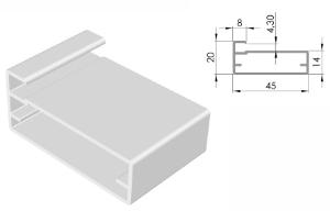 Perfil aluxa ALX-038 B. Normal Inox Com 06MT