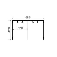 Trilho Superior Com 2MT - Rometal