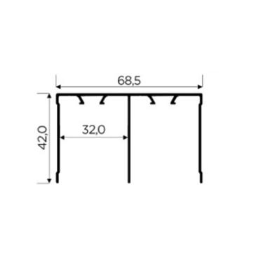 Trilho Superior Com 2MT - Rometal