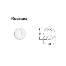 Fechadura Asa de Avi�o Roseta Redonda Cromado Externa - Haga