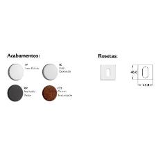 Fechadura Asa de Avi�o Roseta Redonda Escovado Externa - Haga