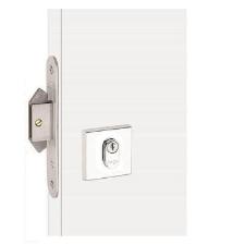 Fechadura Asa de Avi�o Roseta Redonda Escovado Externa - Haga