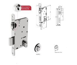 Fechadura Trinco Rolete Cromado - 3F
