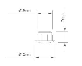 Tapa Furo 10mm Marrom
