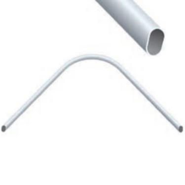 Tubo Cabideiro Oblongo Curvo Cromado