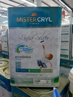 Tinta Fosca Silver Branco Neve 18 LT MisterCryl