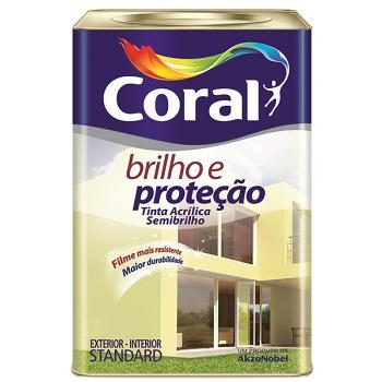 Tinta Acr�lica S/B Brilho e Prote��o 18L Coral