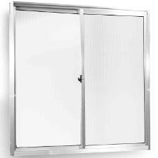 Janela Aluminio Natural 2 folhas 1,00m x 1,20m Sem Grade CLM