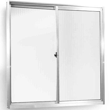 Janela Aluminio Natural 2 folhas 1,00m x 1,20m Sem Grade CLM
