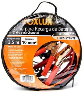 Cabo de Bateria 10mm 3,5m Fox Lux