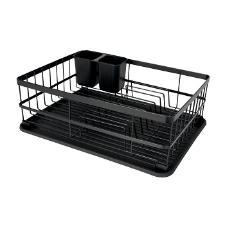 Escorredor de Lou�a 9 Pratos Preto Fosco