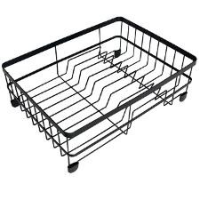 Escorredor de Lou�a 9 Pratos Preto Fosco