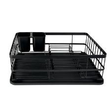 Escorredor de Lou�a 9 Pratos Preto Fosco