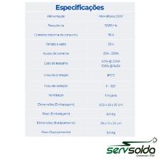 INVERSOR DE SOLDA FUSION 200 - BIVOLT