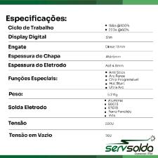 INVERSOR DE SOLDA MMA/TIG - DC FLAMA 221- 220V