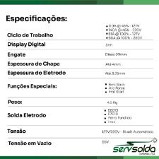 INVERSOR DE SOLDA MMA- DC TOUCH 150 140A - 110/220 BIVOLT