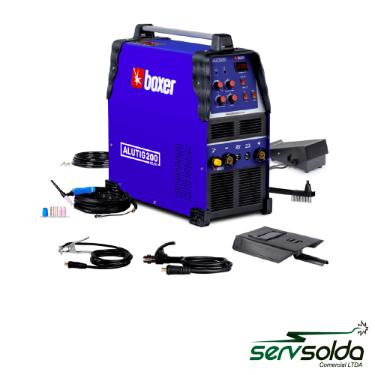 INVERSOR DE SOLDA TIG/MMA AC/DC - ALUTIG200 - 220 MONOFASICO C/ PEDAL