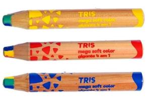 L�pis De Cor Soft Color Jumbo Rainbow 4 Em 1 Tris