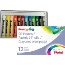Giz Pastel Oleoso 12 Cores Estojo Pentel