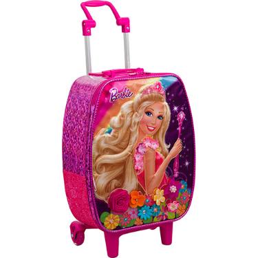 MOCHILA INFANTIL COM RODINHAS BARBIE E O PORTAL SECRETO ROSA - SESTINI