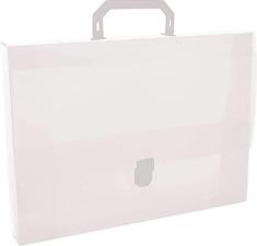 Maleta com Al�a e El�stico A3 - Transparente CRISTAL