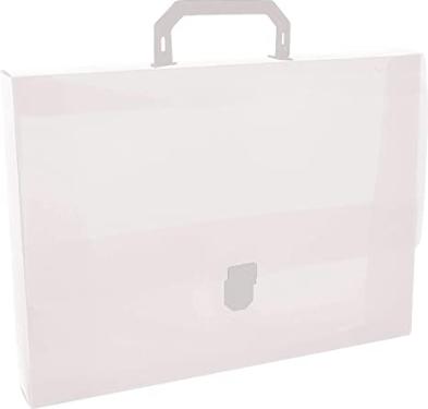 Maleta com Al�a e El�stico A3 - Transparente CRISTAL