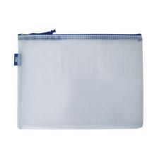 Pasta Z�per Flex�vel com Costura - Transparente AZUL 185x235mm Yes