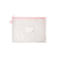 Pasta Z�per Flex�vel com Costura - Transparente Rosa 285x395mm Yes