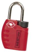 Cadeado TSA com chave Vermelho