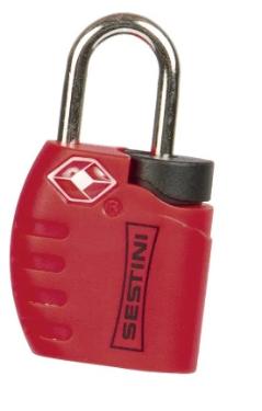 Cadeado TSA com chave Vermelho